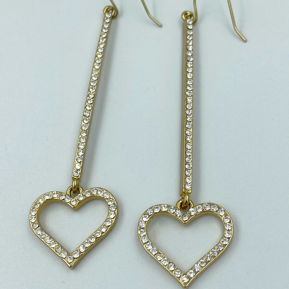 Bebe Heart Drop Earrings - Picture 2 of 3